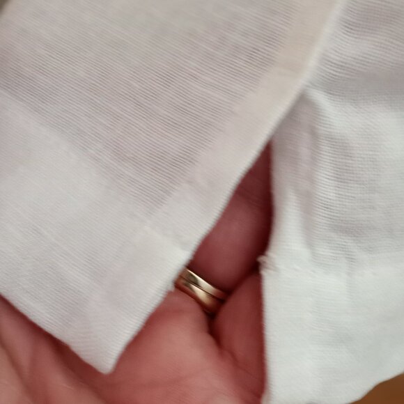 'SADDLEBRED' White Short sleeve Shirt Size XLT Linen blend NWT - Picture 10 of 14